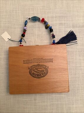 Unique Wooden Cigar box clutch with Padrón Logo